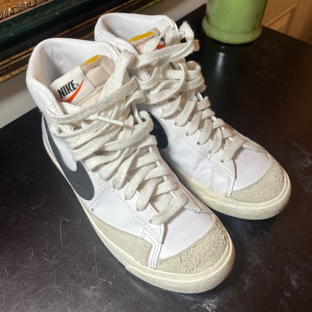 White Nike Blazers